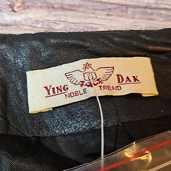 NWT YING DAK RHINESTONE 100% BLACK LEATHER LINED MAXI SKIRT - Picture 14 of 16